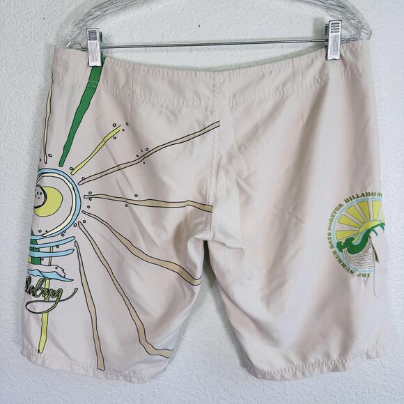 Billabong Y2K Board Shorts Womens 9 Rising Sun Swim Trunks Surf Sunshine Juniors - Picture 2 of 16